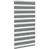 vidaXL Zebra rolgordijn 70x100 cm stofbreedte 65,9 cm donkergrijs