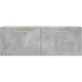 vidaXL Wandkast 100x36,5x35 cm bewerkt hout betongrijs
