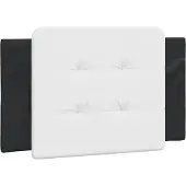 vidaXL Hoofdbordkussen "Zadar" 90 cm kunstleer wit en zwart