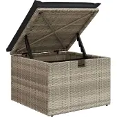 vidaXL 8-delige tuinmeubelset met kussens, lichtgrijs, polyrotan