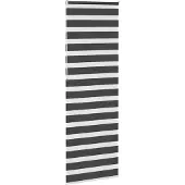 vidaXL Dubbele rolgordijn, zwart, 80x230 cm, stofbreedte 75,9 cm, polyester