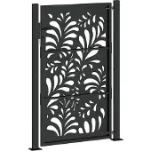 vidaXL Poort met golfontwerp 100x150 cm staal zwart