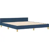 vidaXL Bedframe met hoofdeinde Blauw 180 x 200 cm Stof