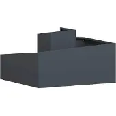 vidaXL - Plantenbak - Antraciet - 80 - x - 80 - x - 50 - cm - Koudgewalst - staal