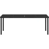 vidaXL Tuin Tafel Zwart 200 x 80 x 73 cm Metaal