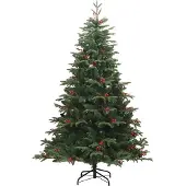 vidaXL Kunstkerstboom Groen 180 cm PVC en Metaal en Plastic