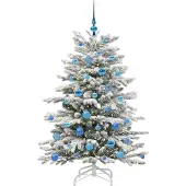vidaXL Kunstmatige Hinged Kerstboom Wit 150 cm PE en PVC