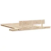 vidaXL Bedframe, bruin, 135 x 190 cm, hout