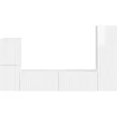 vidaXL Tv-meubelset 4 st 30 x 31 x 100 cm Hoogglans wit