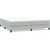 vidaXL Boxspring zonder matras fluweel lichtgrijs 200x210 cm