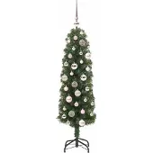 vidaXL Kunstkerstboom Groen 120 cm PVC en Staal en Kunststof