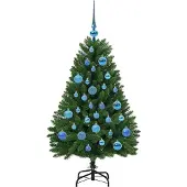 vidaXL Kunstkerstboom met 150 LED Groen 120 cm PVC en Metalen