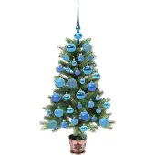 vidaXL Kerstboom met 150 LED met standaard Groen 90 cm PE