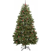vidaXL Kunstkerstboom met 300 LED Groen 240 cm PVC en Metalen