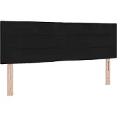 vidaXL Boxspringbed met matras met hoofdeinde Zwart 140 x 190 cm Stof