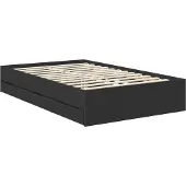 vidaXL Bedframe met lade met opslag Zwart 120 x 190 cm Ingenieurshout
