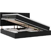 vidaXL Opbergbed Zwart 200 x 200 cm Kunstleer