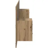 vidaXL Hoofdeinde Met Kast 3 st Artisan Eiken Bewerkt hout