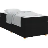 vidaXL Bedframe met matras Zwart 90 x 190 cm Stof