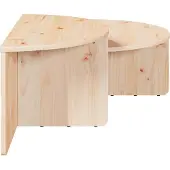 vidaXL Salontafel 2 st Naturel 79 x 39,5 x 40 cm Massief grenenhout