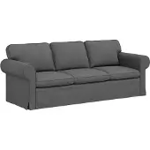 vidaXL Bank Donkergrijs 215 x 82 x 80 cm Stof
