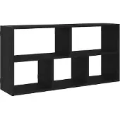 vidaXL Wandplank Zwart Eiken 100x25x50 cm Bewerkt Hout