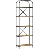 vidaXL Boekenplank 5-laags 60 x 30 x 183 cm Bewerkt hout Artisan Eiken
