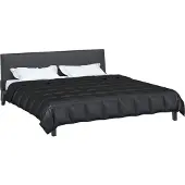 vidaXL Zomer Deken Zwart 200 x 200 cm Satijn en Microfiber