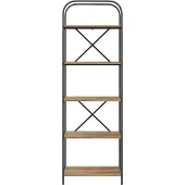 vidaXL Boekenplank 5-laags 60 x 30 x 183 cm Bewerkt hout Artisan Eiken