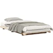 vidaXL Bedframe Bruin 80 x 220 cm Massief grenenhout