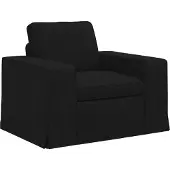 vidaXL Bankstel 2 st Zwart Stof