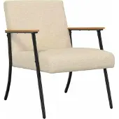 vidaXL Fauteuil Crème Stof