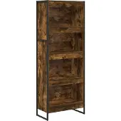 vidaXL Boekenkast 60 x 30 x 155 cm Bewerkt hout Rook Eik