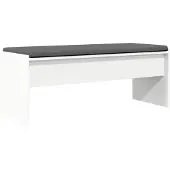 vidaXL Hallenbank met kussen Wit 103 x 38 x 40 cm