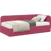 vidaXL Hoek Bed Frame Wijnrood 90 x 190 cm Fluweel