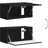 vidaXL Tv-meubelset 8 st Zwart Bewerkt hout