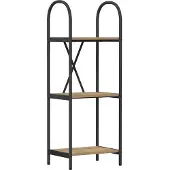 vidaXL Boekenplank 3-laags 40 x 30 x 109 cm Bewerkt hout Artisan Eiken