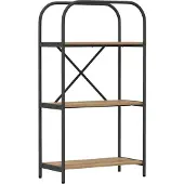 vidaXL Boekenplank 3-laags 60 x 30 x 109 cm Bewerkt hout Artisan Eiken