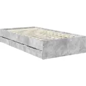 vidaXL Bedframe met lade Beton Grijs 90 x 200 cm Ingenieurshout