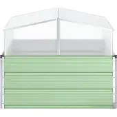 vidaXL Plantenbak Pastelgroen 100 x 100 x 77 cm Gegalvaniseerd staal