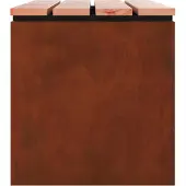 vidaXL Tuinbank, 2-persoons, 80 x 40 x 43 cm, roestkleurig, rechthoekig