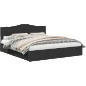 vidaXL Opbergbed met lade met opslag Zwart 200 x 200 cm Bewerkt hout