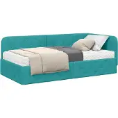 vidaXL Hoekbankframe, turquoise, 90 x 190 cm, fluweel