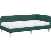 vidaXL Hoek Bed Frame Donkergroen 90 x 200 cm Stof