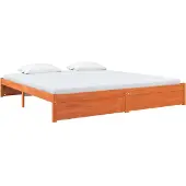 vidaXL Bedframe Wasbruin 180 x 200 cm Massief vurenhout