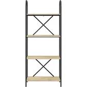vidaXL Boekenplank 4-laags 60 x 30 x 146 cm Bewerkt hout Sonoma Eik