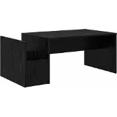 vidaXL Salontafel Zwart Eiken 90 x 45 x 35 cm Bewerkt hout