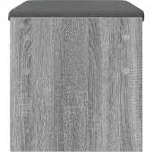 vidaXL Hallenbank met kussen Grijs Sonoma 63 x 38 x 40 cm