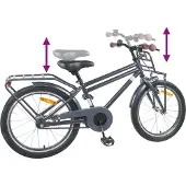 vidaXL Kinderfiets 18 Inch voor 5-7 jaar oud Donkergrijs