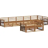 vidaXL Buiten bank set 8 st Naturel Massief Acacia Hout